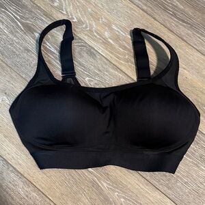 Black Sports Bra with Adjustable Straps